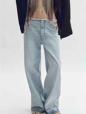 STELLA MCCARTNEY H&M
CRYSTAL-STAR STRAIGHT-LEG JEANS